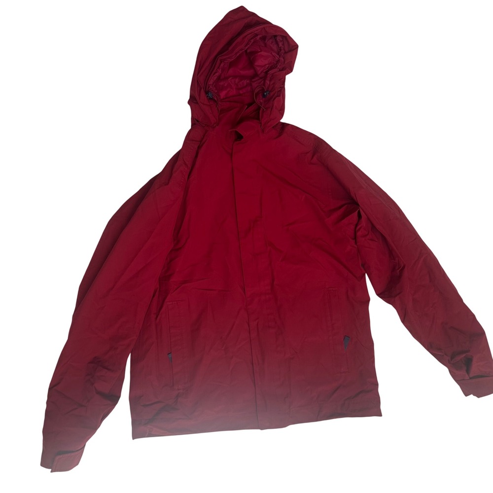 LL Bean vintage men's 3 in‎ 1 red hooded waterproof raincoat jacket small